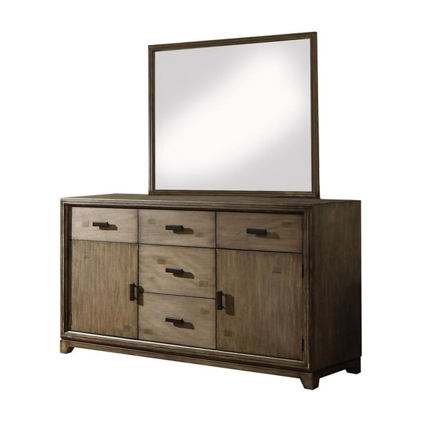 Furniture of America Muttex 2 Drawer Nightstand in Natural Ash